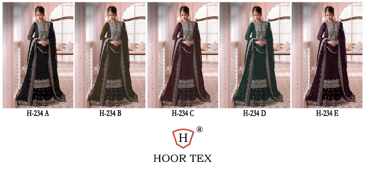 hoor tex h-234 a to e pakistani suits wholesale rate